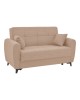 Σετ σαλονιού 2τεμ Lincoln ύφασμα σε μπεζ απόχρωση Υλικό: FABRIC - PLASTIC LEGS - METAL FRAME 328-000037
