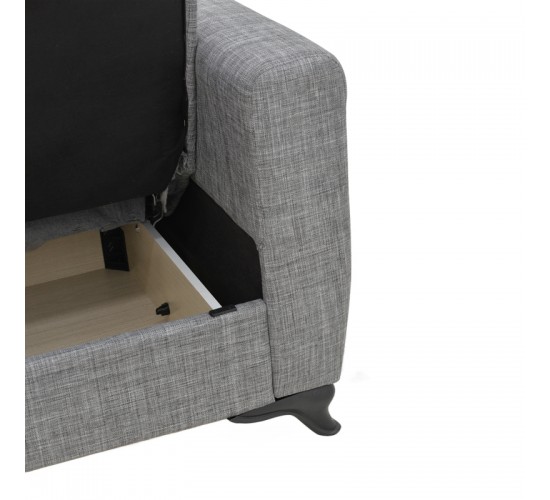 Σετ σαλονιού 2τεμ Modesto ύφασμα σε γκρι απόχρωση Υλικό: FABRIC - PLASTIC LEGS - METAL FRAME 328-000040