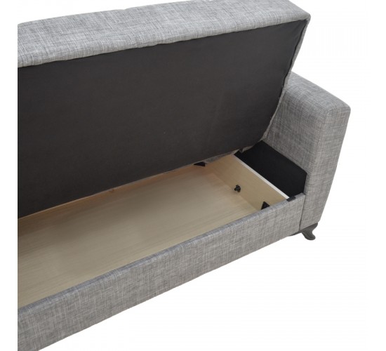 Σετ σαλονιού 2τεμ Modesto ύφασμα σε γκρι απόχρωση Υλικό: FABRIC - PLASTIC LEGS - METAL FRAME 328-000040