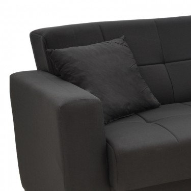 Σετ σαλονιού 2τεμ Modesto ύφασμα σε μαύρη απόχρωση Υλικό: FABRIC - PLASTIC LEGS - METAL FRAME 328-000042