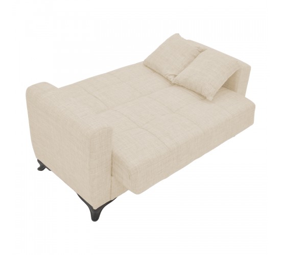 Καναπές-κρεβάτι με αποθηκευτικό χώρο διθέσιος Modesto κρεμ ύφασμα 155x85x80εκ Υλικό: FABRIC - PP LEGS - METAL FRAME 328-000044