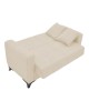 Καναπές-κρεβάτι με αποθηκευτικό χώρο διθέσιος Modesto κρεμ ύφασμα 155x85x80εκ Υλικό: FABRIC - PP LEGS - METAL FRAME 328-000044