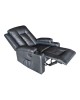 Πολυθρόνα relax με μηχανισμό massage Gessel PU σε μαύρη απόχρωση 80x90x98εκ Υλικό: PU-Bonded foam-Function: Massage 331-000003