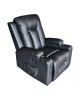 Πολυθρόνα relax με μηχανισμό massage Gessel PU σε μαύρη απόχρωση 80x90x98εκ Υλικό: PU-Bonded foam-Function: Massage 331-000003