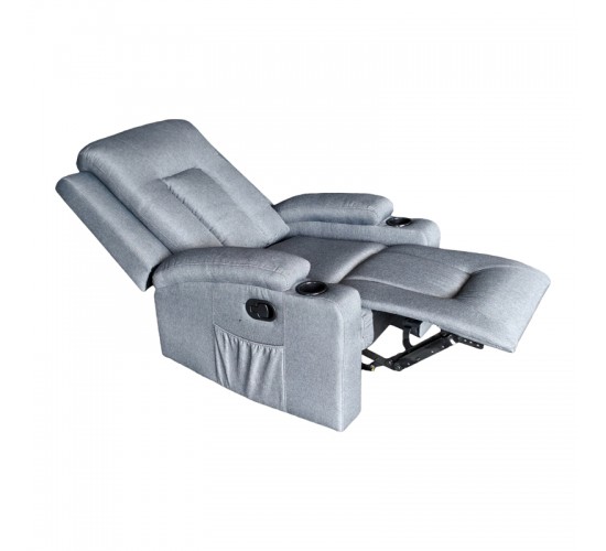 Πολυθρόνα relax Gessel ύφασμα ανθρακί 80x90x98εκ Υλικό: FABRIC LINEN-Bonded foam 331-000006