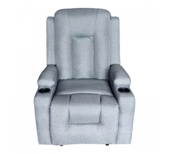 Πολυθρόνα relax Gessel ύφασμα ανθρακί 80x90x98εκ Υλικό: FABRIC LINEN-Bonded foam 331-000006