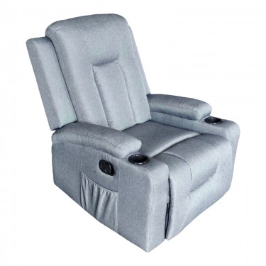 Πολυθρόνα relax Gessel ύφασμα ανθρακί 80x90x98εκ Υλικό: FABRIC LINEN-Bonded foam 331-000006