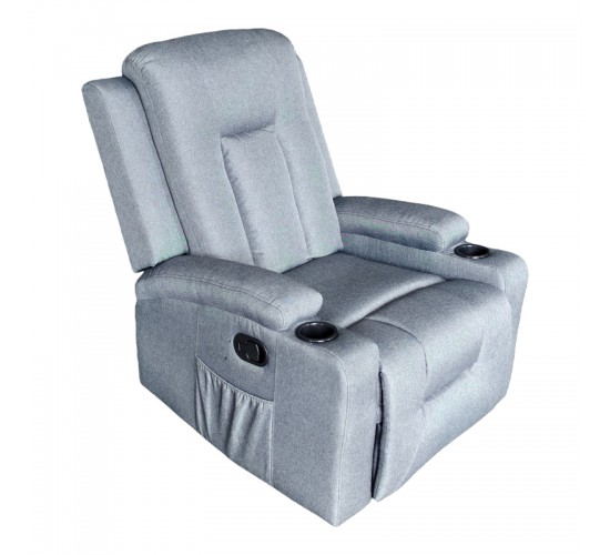 Πολυθρόνα relax Gessel ύφασμα ανθρακί 80x90x98εκ Υλικό: FABRIC LINEN-Bonded foam 331-000006