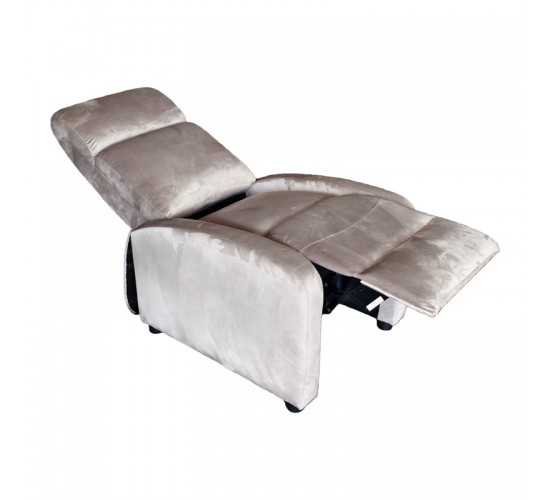 Πολυθρόνα relax Norva βελούδο σε γκρι απόχρωση 68.5x86x100εκ Υλικό: VELVET-Bonded foam-pp legs 331-000012