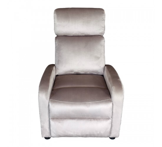 Πολυθρόνα relax Norva βελούδο σε γκρι απόχρωση 68.5x86x100εκ Υλικό: VELVET-Bonded foam-pp legs 331-000012