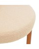 Καρέκλα Fenza μπεζ μπουκλέ ύφασμα-πόδι ξύλο οξιάς σε καρυδί απόχρωση 60x54x75εκ Υλικό: TEDDY FABRIC - BEECH WOOD LEGS 332-000016