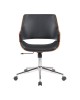 Καρέκλα γραφείου Setulo μαύρο pu-βάση χρωμίου 53x61x79-89εκ Υλικό: WOOD - PU - METAL 332-000017