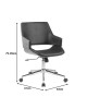 Καρέκλα γραφείου Setulo μαύρο pu-βάση χρωμίου 53x61x79-89εκ Υλικό: WOOD - PU - METAL 332-000017