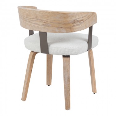 Πολυθρόνα Anesy μέταλλο-ξύλο με ύφασμα σε μπεζ απόχρωση 53.5x51x72εκ Υλικό: WOOD - METAL - FABRIC 332-000036