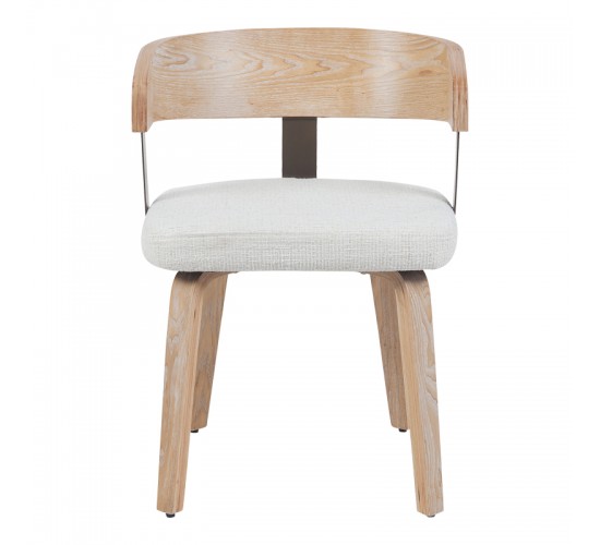 Πολυθρόνα Anesy μέταλλο-ξύλο με ύφασμα σε μπεζ απόχρωση 53.5x51x72εκ Υλικό: WOOD - METAL - FABRIC 332-000036