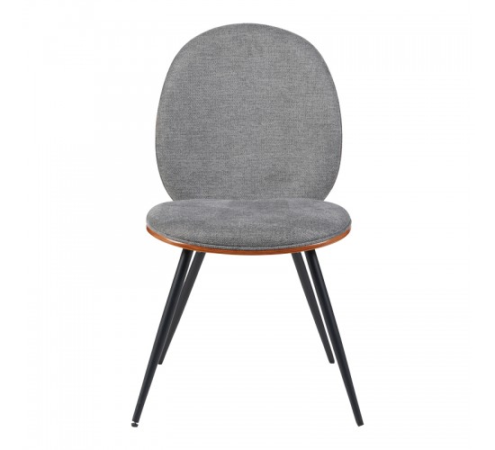 Καρέκλα Nerezy σκελετός plywood με γκρι ύφασμα 57.5x48x88εκ Υλικό: FABRIC - PLYWOOD - METAL 332-000046