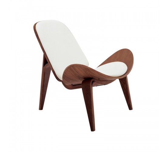 Πολυθρόνα Vilma PU μπεζ- plywood καρυδί 90x76.5x74.5εκ Υλικό: PLYWOOD - PU 332-000048