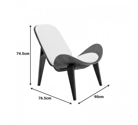 Πολυθρόνα Vilma PU μπεζ- plywood καρυδί 90x76.5x74.5εκ Υλικό: PLYWOOD - PU 332-000048
