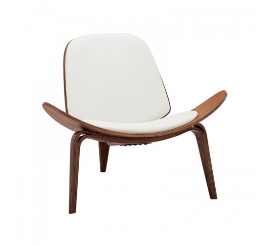 Πολυθρόνα Vilma PU μπεζ- plywood καρυδί 90x76.5x74.5εκ Υλικό: PLYWOOD - PU 332-000048