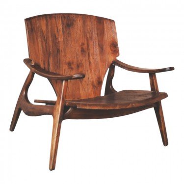 Πολυθρόνα Brazin καρυδί teak ξύλο 72x71x77εκ Υλικό: TEAK WOOD 335-000002