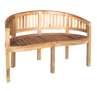 Καναπές διθέσιος Coren φυσικό teak ξύλο 130x61x87εκ Υλικό: TEAK WOOD 335-000006