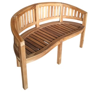 Καναπές διθέσιος Coren φυσικό teak ξύλο 130x61x87εκ Υλικό: TEAK WOOD 335-000006