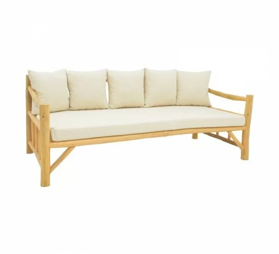 Καναπές Roziana φυσικό teak ξύλο 210x100x80εκ Υλικό: TEAKWOOD - FABRIC 335-000021 Καναπές Roziana φυσικό teak ξύλο 210x100x80εκ Υλικό: TEAKWOOD - FABRIC 335-000021