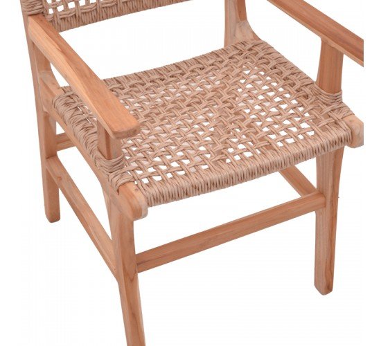 Πολυθρόνα Sponze σκελετός teak ξύλο με σχοινί σε φυσική απόχρωση 54x60x86εκ Υλικό: TEAKWOOD - SYNTHETIC ROPE 336-000005 Πολυθρόνα Sponze σκελετός teak ξύλο με σχοινί σε φυσική απόχρωση 54x60x86εκ Υλικό: TEAKWOOD - SYNTHETIC ROPE 336-000005