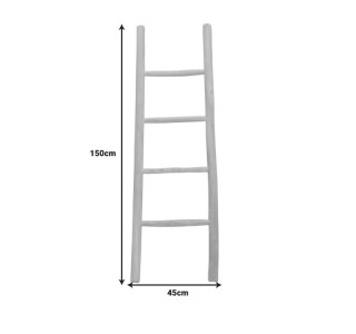 Σκάλα Morjeve teak ξύλο σε φυσική απόχρωση 45x6x150εκ Υλικό: TEAK WOOD 336-000024