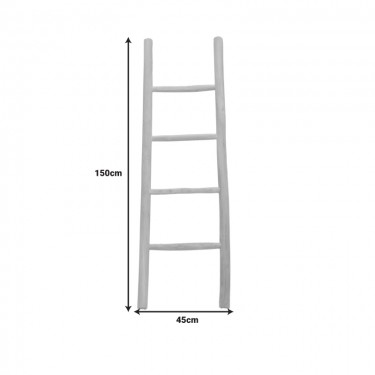 Σκάλα Morjeve teak ξύλο σε φυσική απόχρωση 45x6x150εκ Υλικό: TEAK WOOD 336-000024