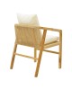 Πολυθρόνα Cuerda σκελετός teak ξύλο με pe σχοινί σε φυσική απόχρωση 55x60x80εκ Υλικό: TEAKWOOD - STRAW 336-000027