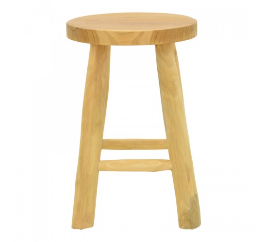 Σκαμπό Sega teak ξύλο σε φυσική απόχρωση Φ30x45εκ Υλικό: TEAK WOOD 336-000029