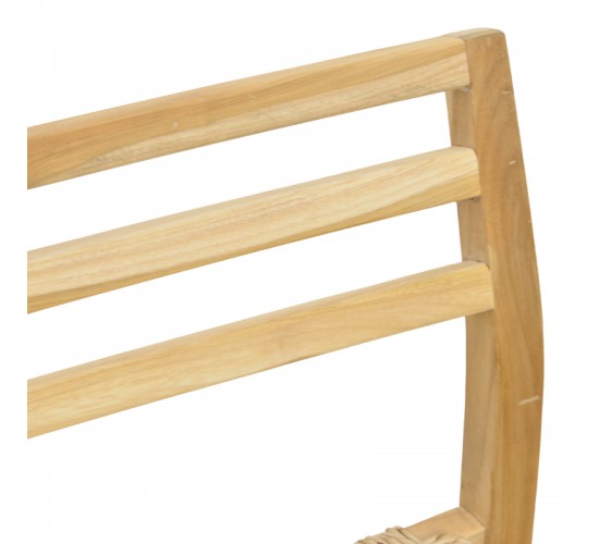 Καρέκλα Tuga σκελετός teak ξύλο-pe σχοινί σε φυσική απόχρωση 50x58x86εκ Υλικό: TEAKWOOD - STRAW 336-000033