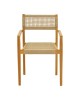 Πολυθρόνα Lengan σκελετός teak ξύλο σε φυσική απόχρωση-μπεζ σχοινί 54x52x80εκ Υλικό: TEAKWOOD -  NATURAL ROPE 336-000035
