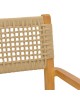 Πολυθρόνα Lengan σκελετός teak ξύλο σε φυσική απόχρωση-μπεζ σχοινί 54x52x80εκ Υλικό: TEAKWOOD -  NATURAL ROPE 336-000035