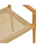 Πολυθρόνα Lengan σκελετός teak ξύλο σε φυσική απόχρωση-μπεζ σχοινί 54x52x80εκ Υλικό: TEAKWOOD -  NATURAL ROPE 336-000035