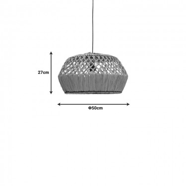 Φωτιστικό οροφής Fose Inart mendong σε φυσική απόχρωση Φ50x27εκ Υλικό: MENDONG 337-000024