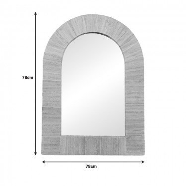 Καθρέπτης Koin Inart μπανάνα ξύλο σε φυσική απόχρωση 78x78x8εκ Υλικό: BANANA WOOD 337-000027