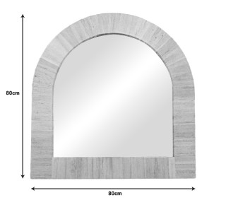 Καθρέπτης Koin I Inart μπανάνα ξύλο σε φυσική απόχρωση 80x80x8εκ Υλικό: BANANA WOOD 337-000028