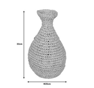 Βάζο Sannery I Inart sisal σε φυσική απόχρωση Φ20x32εκ Υλικό: SISAL 337-000043
