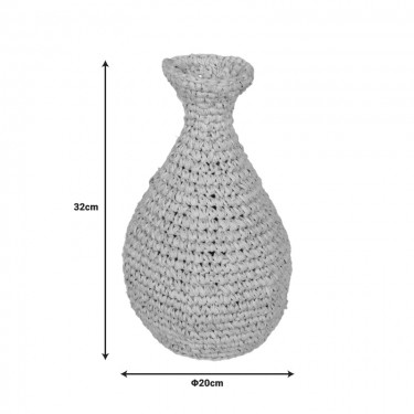 Βάζο Sannery I Inart sisal σε φυσική απόχρωση Φ20x32εκ Υλικό: SISAL 337-000043