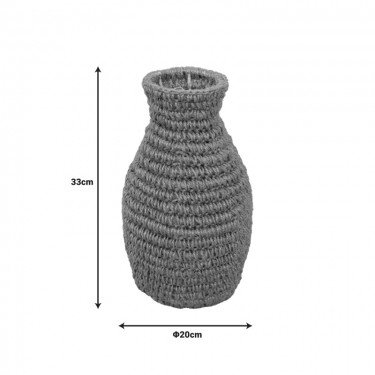 Βάζο Agelen I Inart sisal σε φυσική απόχρωση Φ20x33εκ Υλικό: SISAL 337-000045