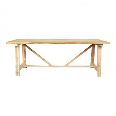 Τραπέζι Luxous teak ξύλο σε φυσική απόχρωση 220x100x78εκ Υλικό: TEAK WOOD 338-000001