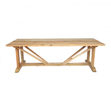 Τραπέζι Smarious teak ξύλο σε φυσική απόχρωση 250x100x78εκ Υλικό: TEAK WOOD 338-000002