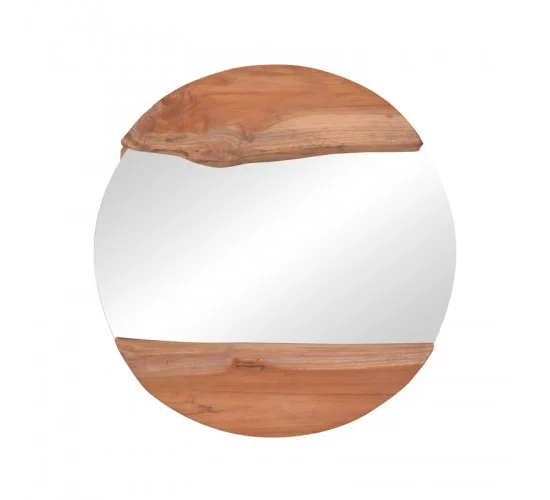 Καθρέπτης Alkmen teak ξύλο σε φυσική απόχρωση Φ60x4εκ Υλικό: TEAK WOOD 338-000007 Καθρέπτης Alkmen teak ξύλο σε φυσική απόχρωση Φ60x4εκ Υλικό: TEAK WOOD 338-000007