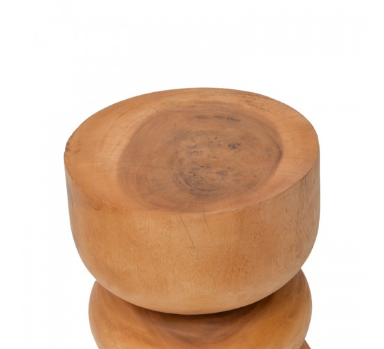 Σκαμπό Estelle suar ξύλο σε φυσική απόχρωση Φ30x45εκ Υλικό: SUAR WOOD 338-000024