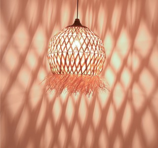 Φωτιστικό οροφής Marjione Inart sisal σε φυσικό χρώμα Φ45x55εκ Υλικό: SISAL 339-000021