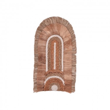 Διακοσμητικό τοίχου Earsy I Inart seagrass σε φυσικό χρώμα 48x26x8εκ Υλικό: GRASS 339-000036