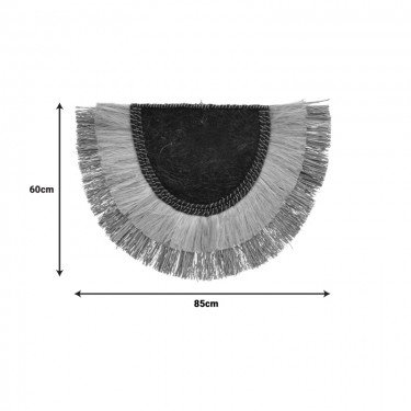 Διακοσμητικό τοίχου Pedrine Inart seagrass-abaca σε φυσικό χρώμα 85x60x6εκ Υλικό: GRASS - ABACA 339-000042