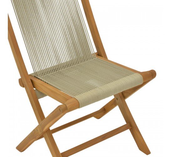 Καρέκλα Banou teak ξύλο και σχοινί σε φυσική απόχρωση 51.5x58x88εκ Υλικό: TEAK WOOD - POLYESTER ROPE 340-000002 Καρέκλα Banou teak ξύλο και σχοινί σε φυσική απόχρωση 51.5x58x88εκ Υλικό: TEAK WOOD - POLYESTER ROPE 340-000002